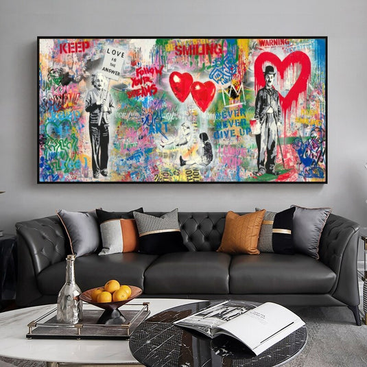 Follow Your Dreams with Banksy Art Canvas-GraffitiWallArt