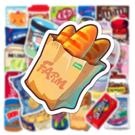 Food Drink Milk Packaging Stickers Bundle - Famous Waterproof Design-GraffitiWallArt