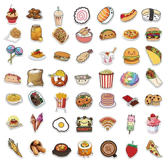 Food Famous Waterproof Stickers Pack-GraffitiWallArt