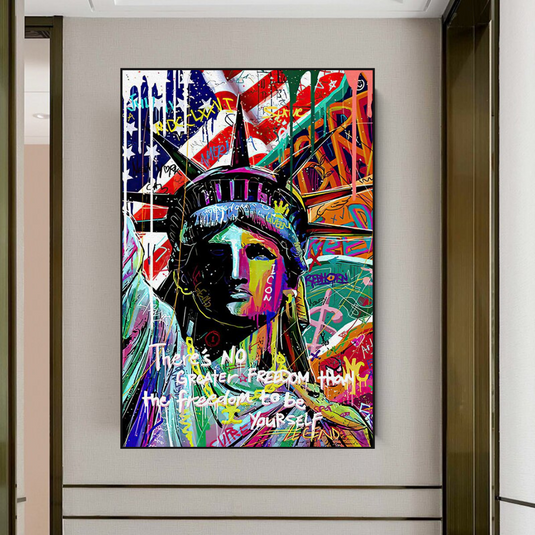 Freedom: Statue of Liberty Canvas Wall Art-GraffitiWallArt