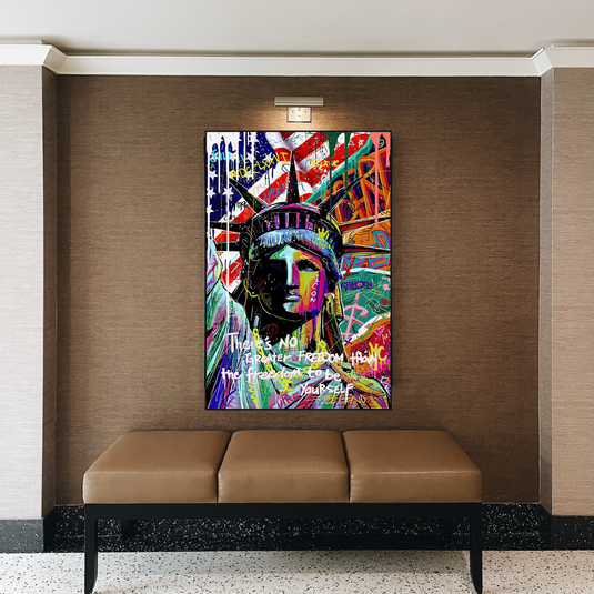 Freedom: Statue of Liberty Canvas Wall Art-GraffitiWallArt