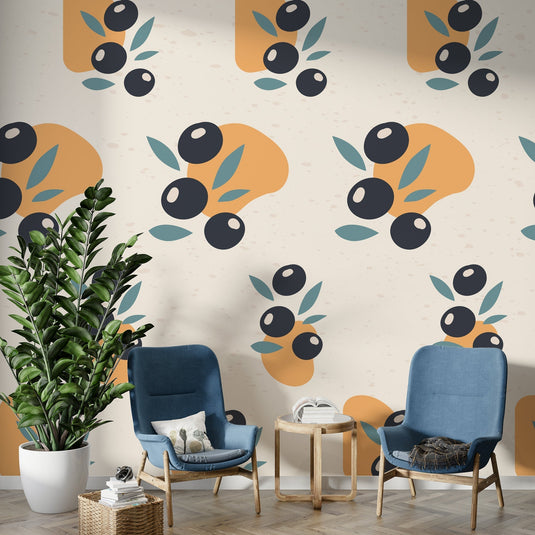 Fruits Wallpaper Mural - Vibrant and Captivating-GraffitiWallArt