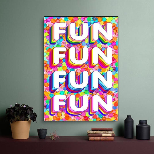 Fun Colourful Canvas Wall Art-GraffitiWallArt