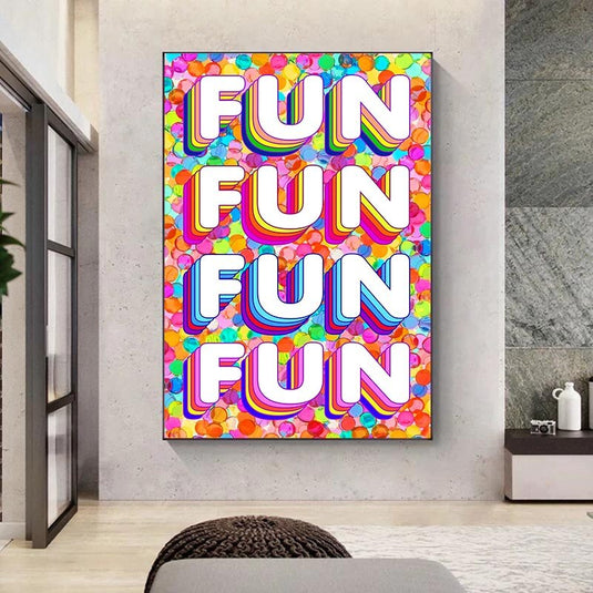 Fun Colourful Canvas Wall Art-GraffitiWallArt