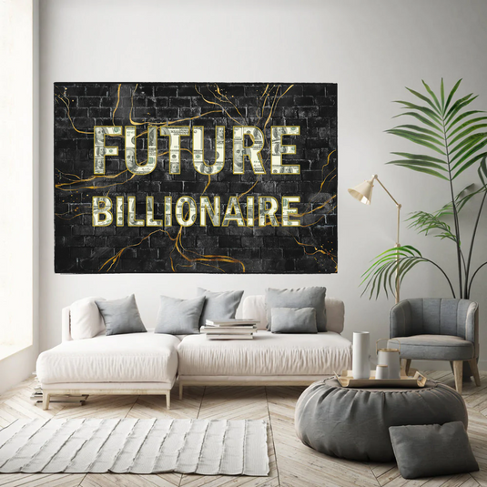 Future Billionaire Canvas Wall Art-GraffitiWallArt