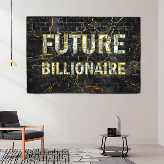 Future Billionaire Canvas Wall Art-GraffitiWallArt