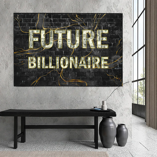 Future Billionaire Canvas Wall Art-GraffitiWallArt