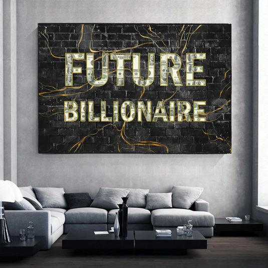 Future Billionaire Canvas Wall Art-GraffitiWallArt