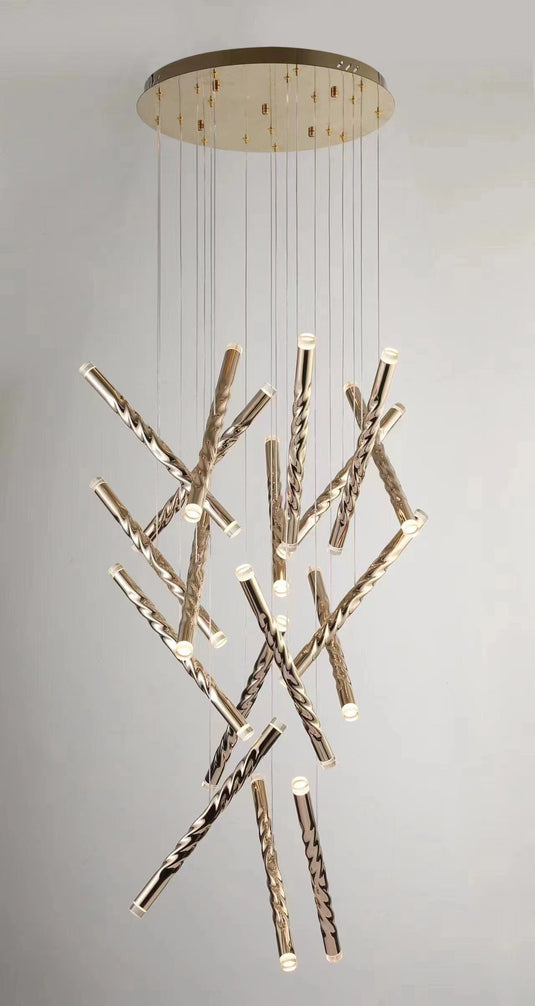 Genesis Staircase Chandelier – Illuminate Your Space-GraffitiWallArt