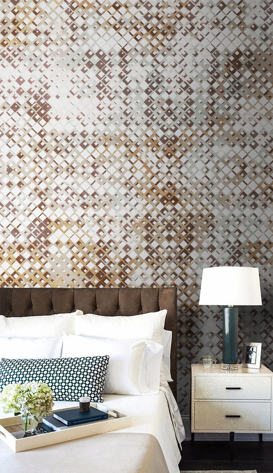 Geometric Baby Squares Wallpaper Mural-GraffitiWallArt