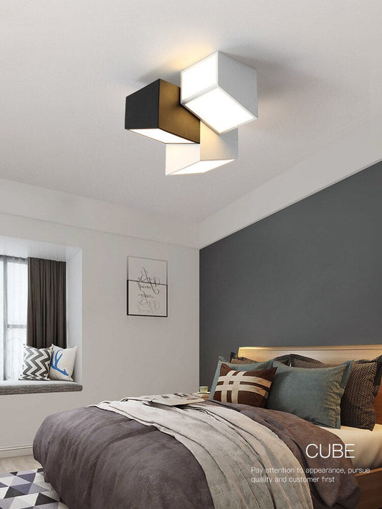 Geometric Ceiling Light for Bedroom-GraffitiWallArt