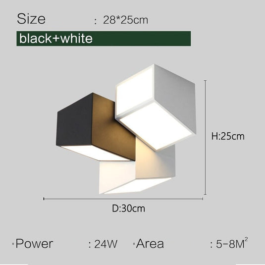 Geometric Ceiling Light for Bedroom-GraffitiWallArt