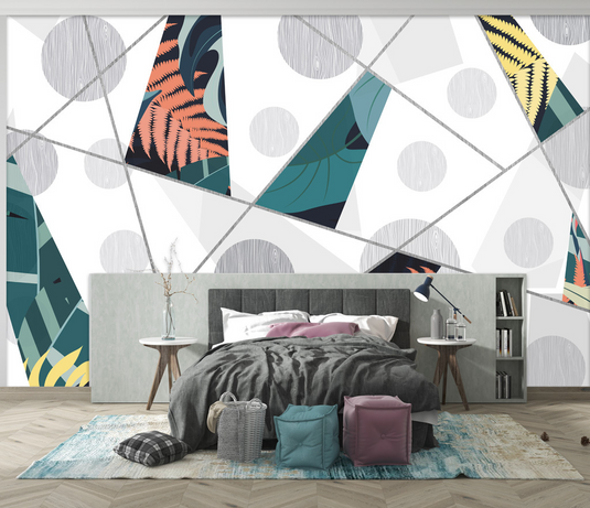 Geometric Circle Wallpaper Murals – Transform Your Space-GraffitiWallArt