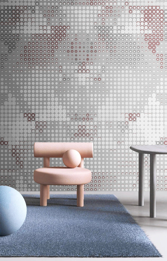 Geometric Dot Texture Wallpaper Mural-GraffitiWallArt