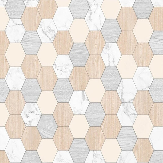 Geometric Hexagon Wallpaper for Home Wall Decor-GraffitiWallArt