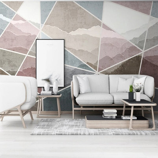 Geometric Line Wallpaper for Home Wall Decor-GraffitiWallArt