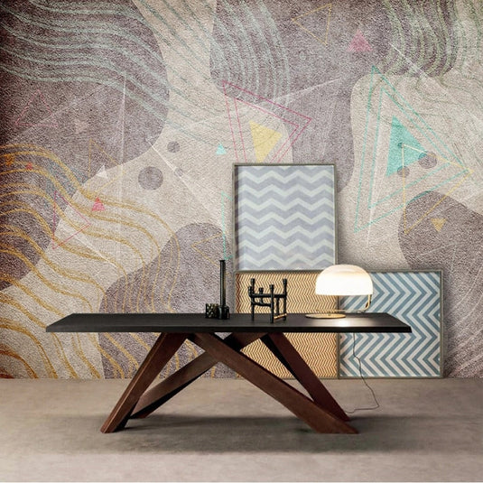 Geometric Shapes Wallpaper for Home Wall Decor-GraffitiWallArt