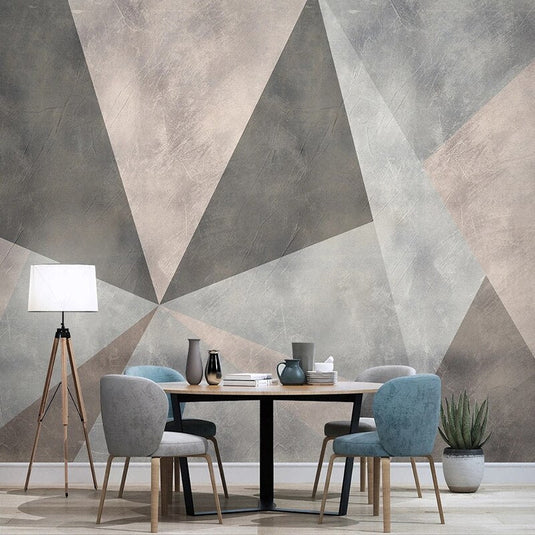 Geometric Shapes Wallpaper Mural: Transform Your Space-GraffitiWallArt