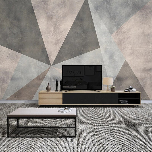 Geometric Shapes Wallpaper Mural: Transform Your Space-GraffitiWallArt