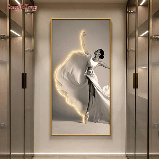 Girl Dance Art LED Wall Lamp for Interior Decoration-GraffitiWallArt