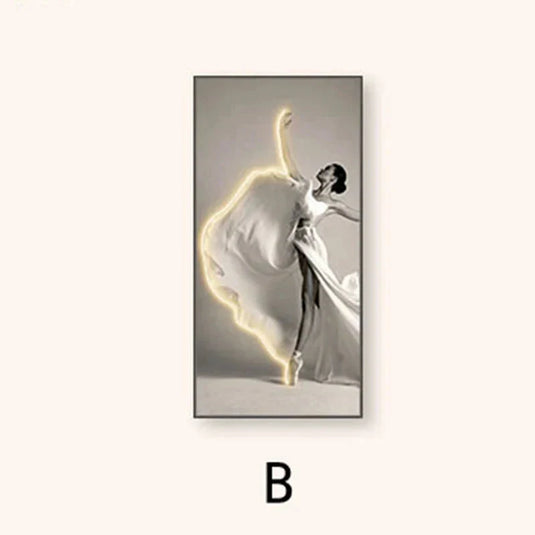 Girl Dance Art LED Wall Lamp for Interior Decoration-GraffitiWallArt