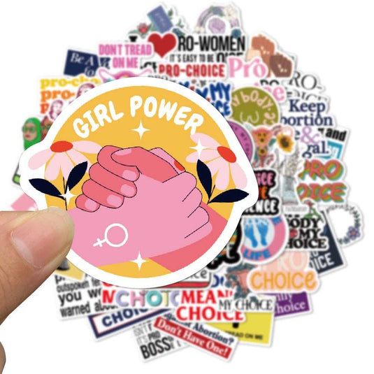 Girl power Stickers: Empowering Feminist Art-GraffitiWallArt