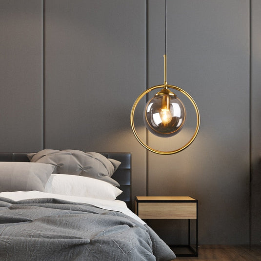 Glass Ball Chandelier: Elegant Pendant Lamp Light-GraffitiWallArt