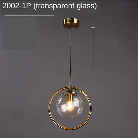 Glass Ball Chandelier: Elegant Pendant Lamp Light-GraffitiWallArt