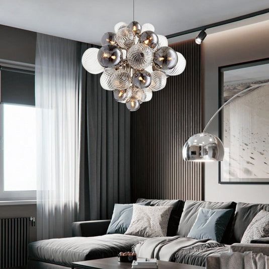 Glass Balls Chandelier: Exquisite Lighting Fixture-GraffitiWallArt