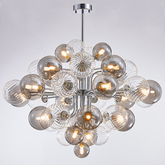 Glass Balls Chandelier: Exquisite Lighting Fixture-GraffitiWallArt