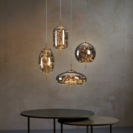 Glass Net Long Line Pendant Chandelier Lights-GraffitiWallArt