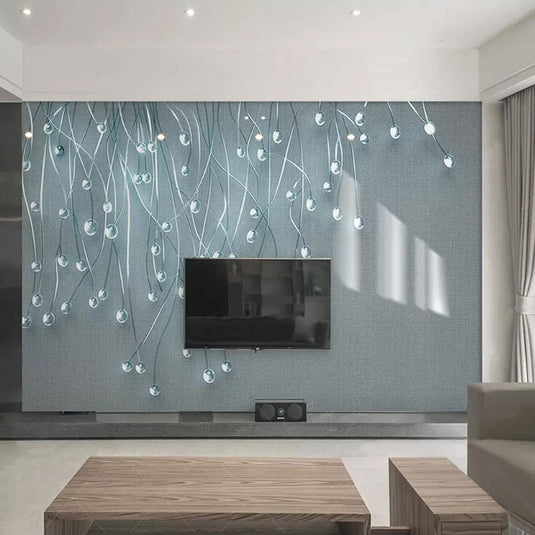 Glow Particles Wallpaper Mural: Elevate Your Décor-GraffitiWallArt