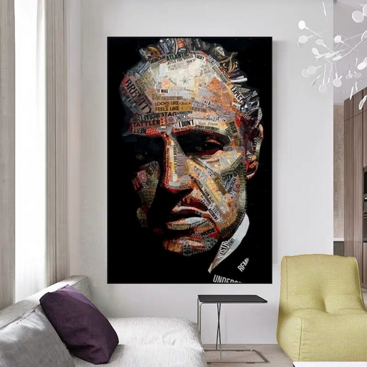 Godfather Canvas Art Poster | Godfather Abstract Canvas Poster-GraffitiWallArt