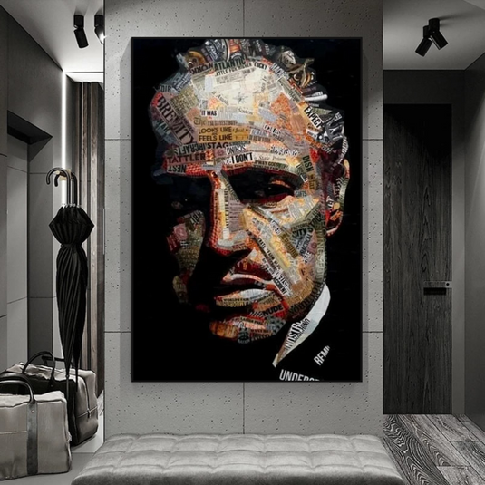 Godfather Canvas Art Poster | Godfather Abstract Canvas Poster-GraffitiWallArt