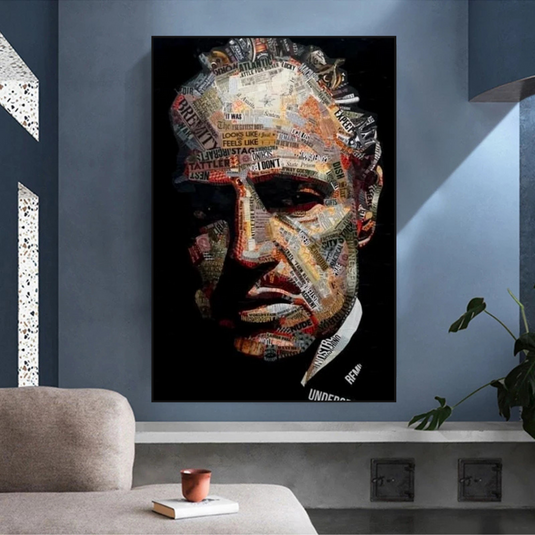 Godfather Canvas Art Poster | Godfather Abstract Canvas Poster-GraffitiWallArt