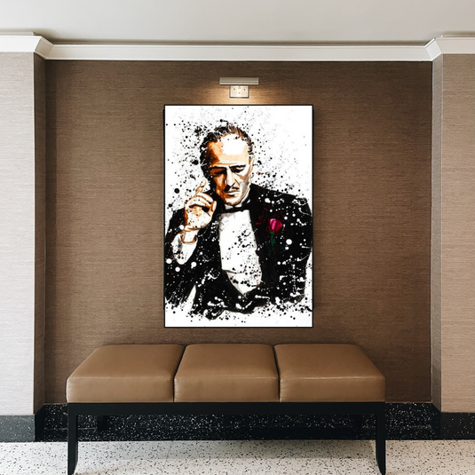 Godfather Canvas Art Poster | Godfather Abstract Canvas Poster-GraffitiWallArt