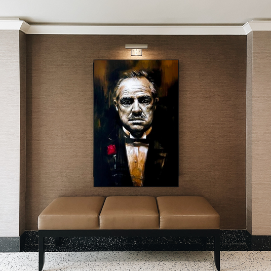 Godfather Canvas Art Poster | Godfather Abstract Canvas Poster-GraffitiWallArt