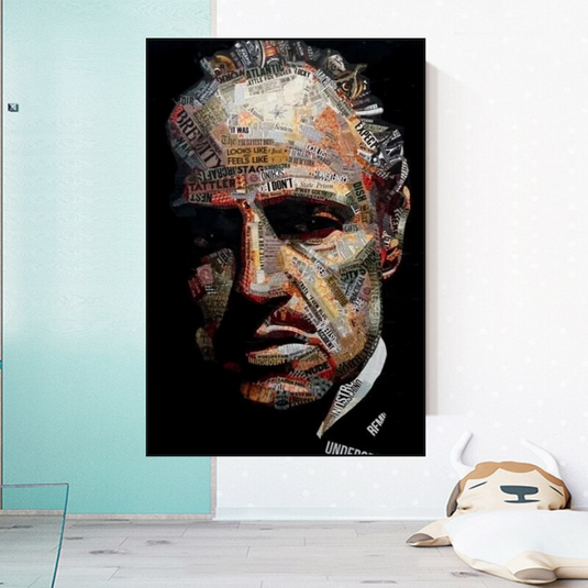 Godfather Canvas Art Poster | Godfather Abstract Canvas Poster-GraffitiWallArt