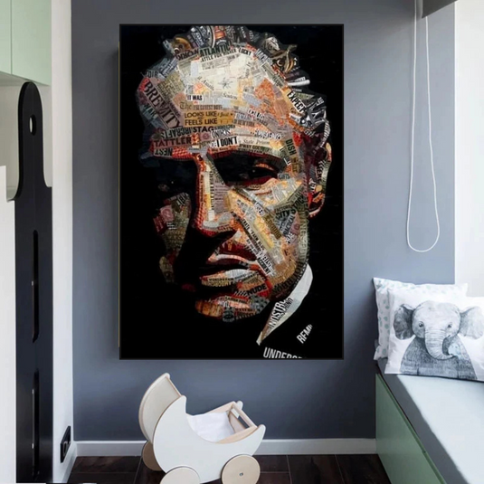 Godfather Canvas Art Poster | Godfather Abstract Canvas Poster-GraffitiWallArt