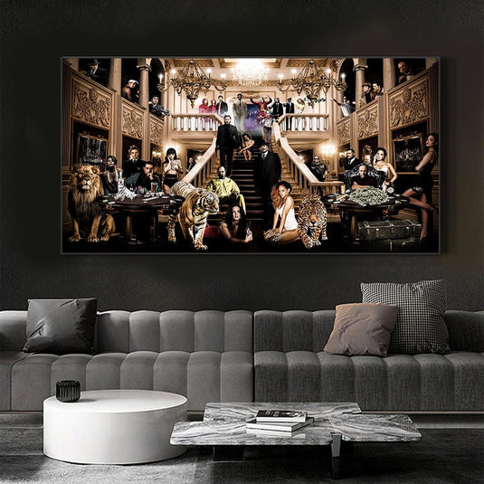 Godfather Scarface Legends Wall Art: Indulge in Crime Art-GraffitiWallArt