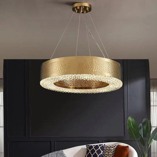 Gold Crystal Chandelier-GraffitiWallArt