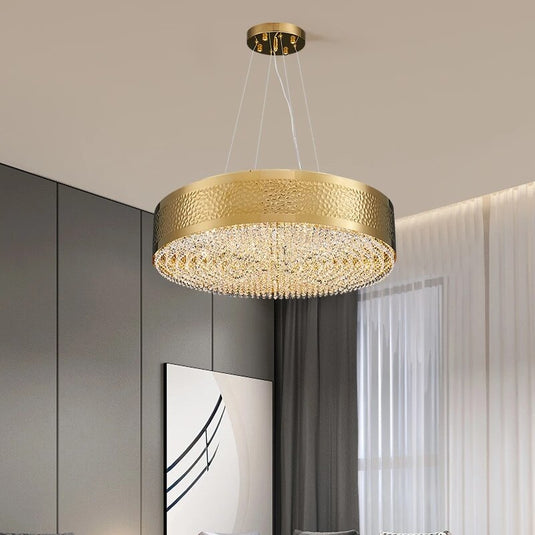 Gold Crystal Chandelier-GraffitiWallArt