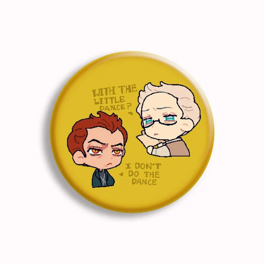 Good Omens Pin Badges-GraffitiWallArt