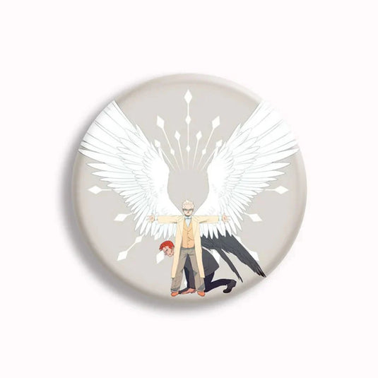 Good Omens Pin Badges-GraffitiWallArt