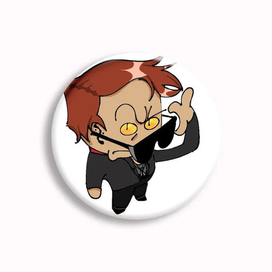 Good Omens Pin Badges-GraffitiWallArt