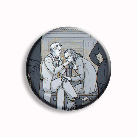 Good Omens Pin Badges-GraffitiWallArt