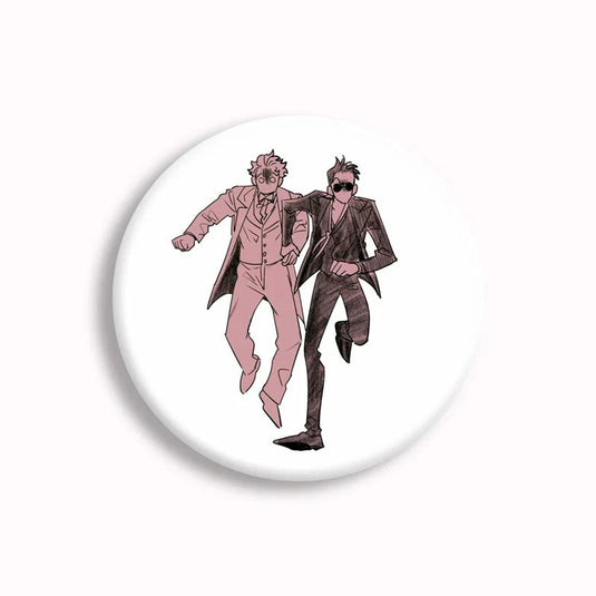 Good Omens Pin Badges-GraffitiWallArt