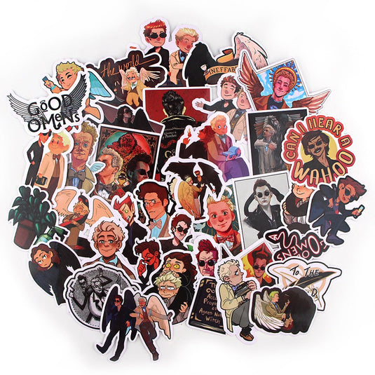 Good Omens Stickers – Unique Designs for Fans-GraffitiWallArt