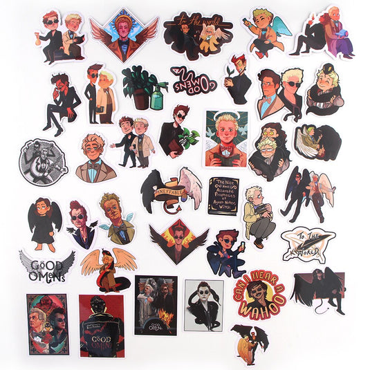 Good Omens Stickers – Unique Designs for Fans-GraffitiWallArt