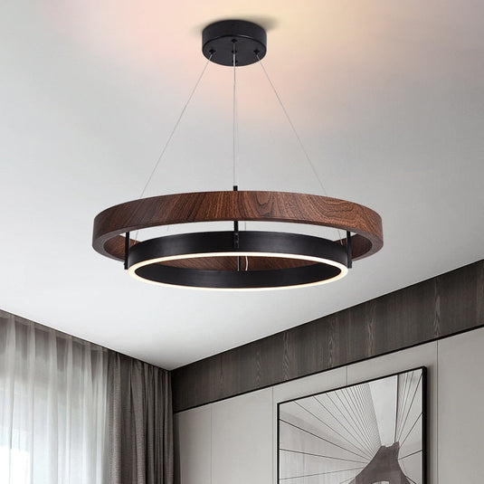 Grace LED Chandelier - Double Circular Chandelier-GraffitiWallArt